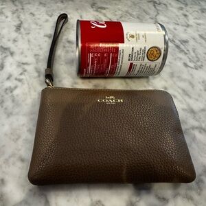 Coach Taupe Leather Women’s Wristlet